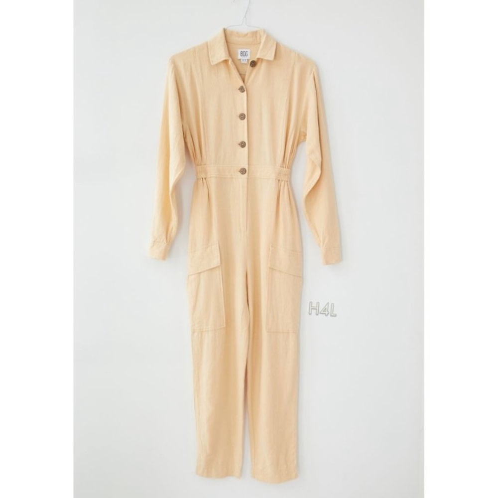 NWT UO Everyday Linen Button Coverall Jumpsuit
